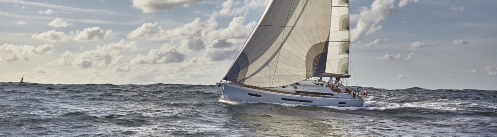 Sun Odyssey 490 sailing on open sea