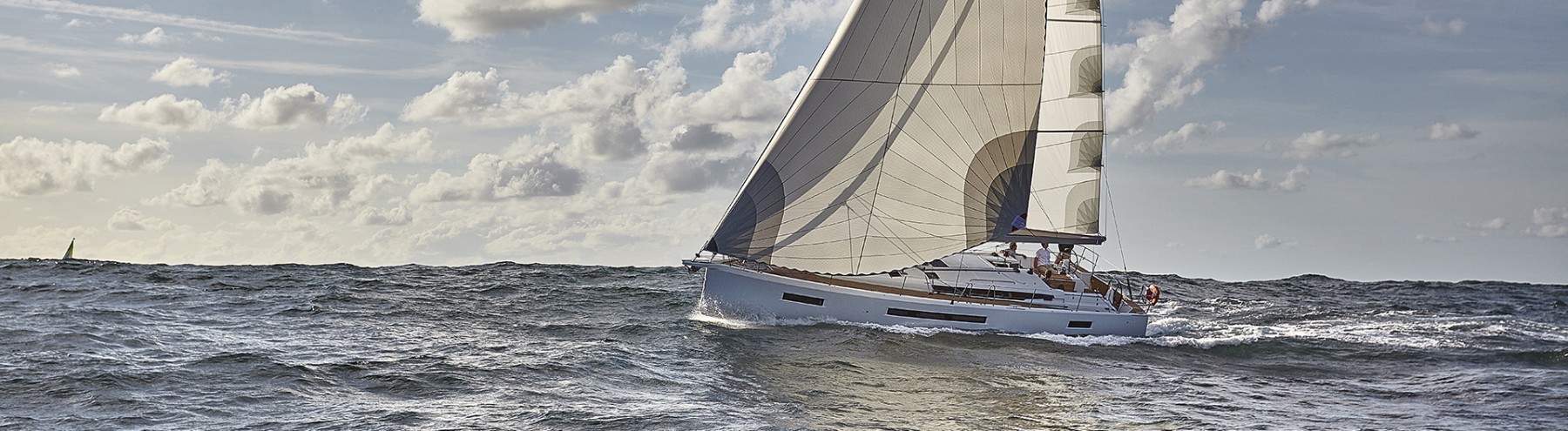 Sun Odyssey 490 sailing on open sea