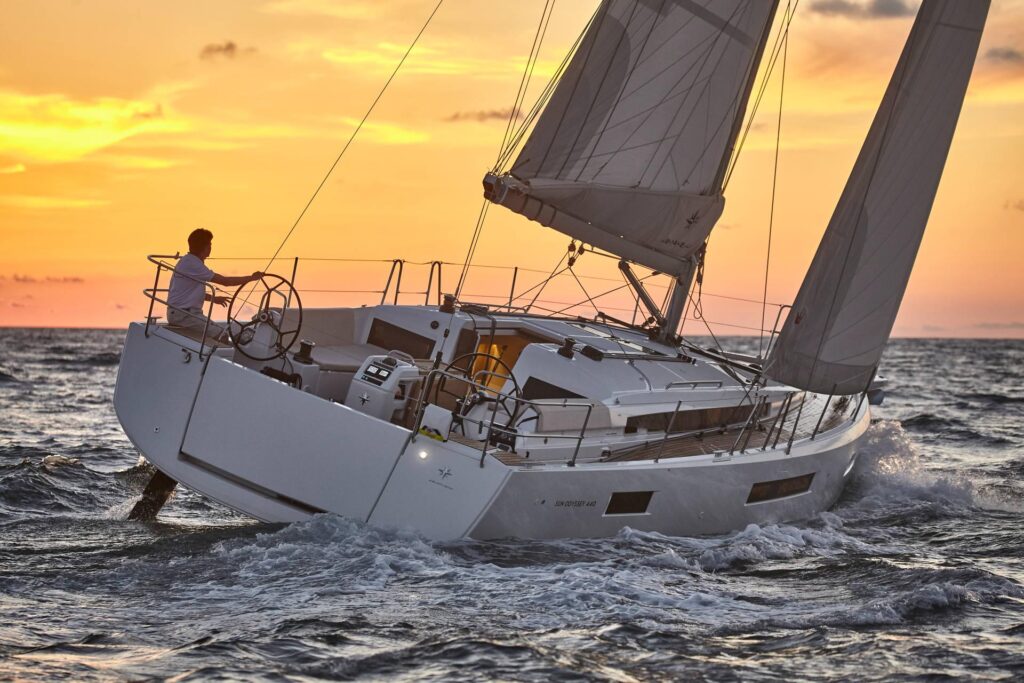 Jeanneau 440 sailing yacht underway